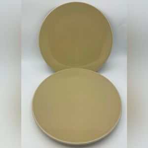 Sasaki Colorstone Wheat Dinner Plates Vintage 10 Inches Beige Tan Set of 2